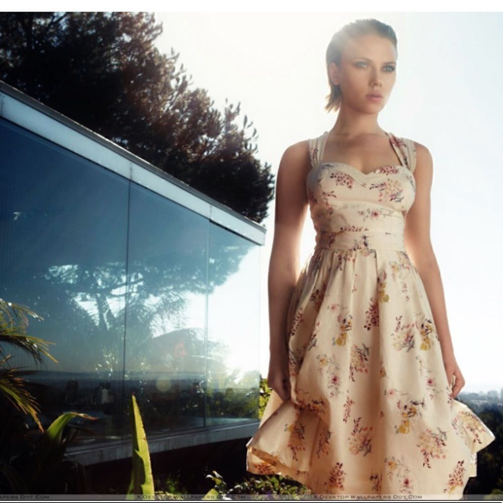 MANGO flower midi dress 
